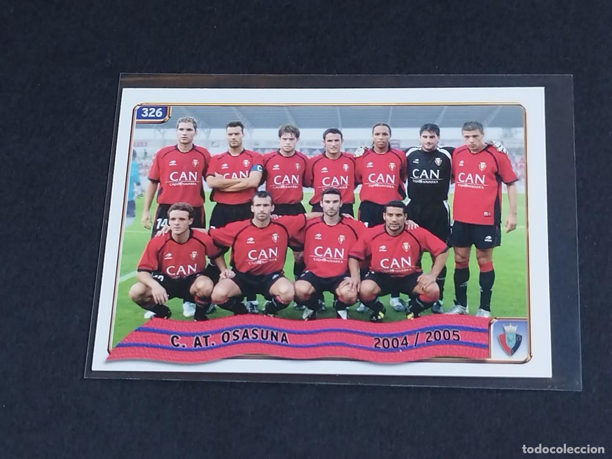 Cromos de f&uacute;tbol: ALINEACI&Oacute;N HIMNO CA OSASUNA #326 VERSI&Oacute;N EUSKERA - MUNDICROMO FICHAS DE LA LIGA 2004 2005 MC 04 05