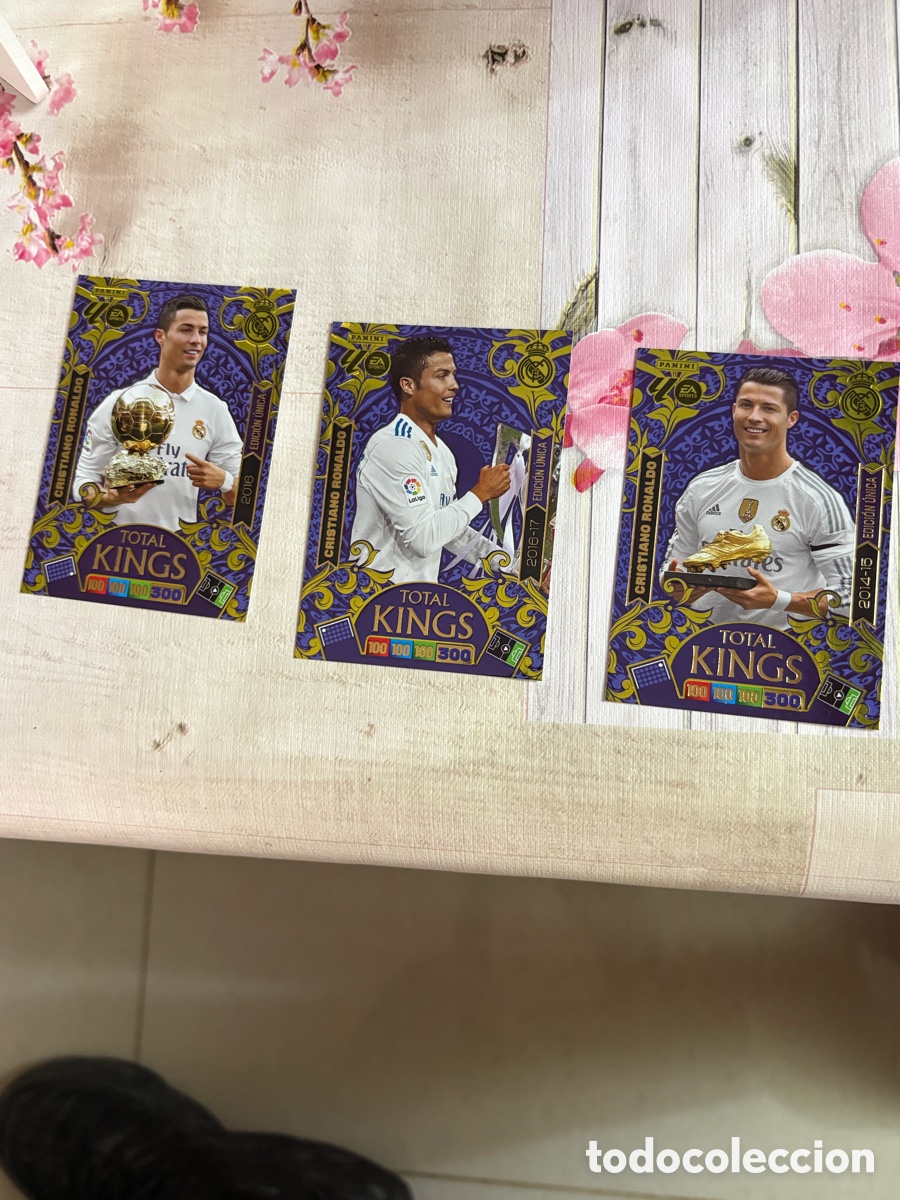 Cromos de f&uacute;tbol: Lote 3 Cristiano Ronaldo Adrenalyn XL 25 26 Total Kings Balon Oro Dream Box Real Madrid 2014 2015