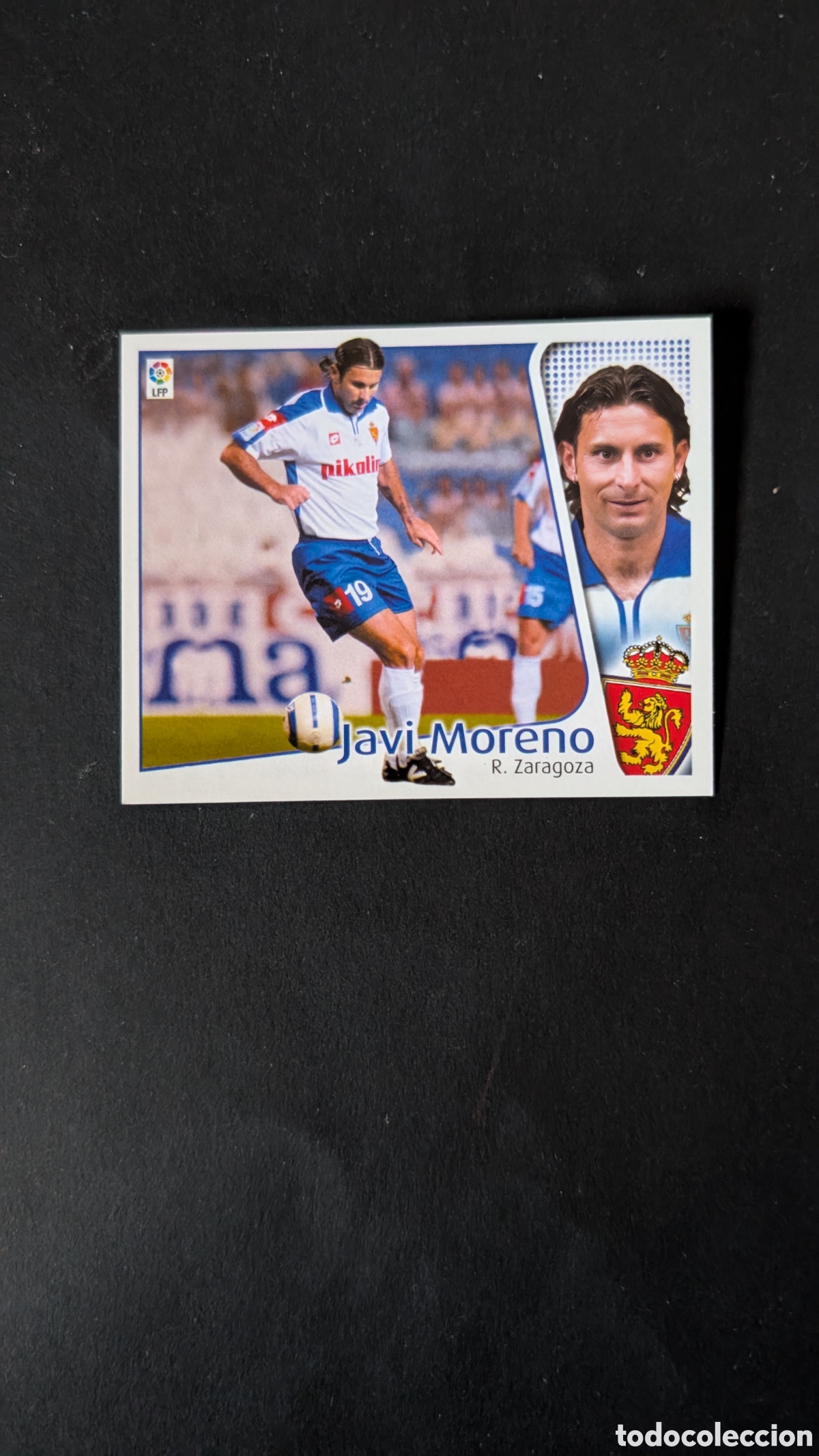Cromos de f&uacute;tbol: L1 JAVI MORENO ZARAGOZA FICHAJE 33 LIGA ESTE 2004/05 04 05 NUNCA PEGADO SIN PEGAR