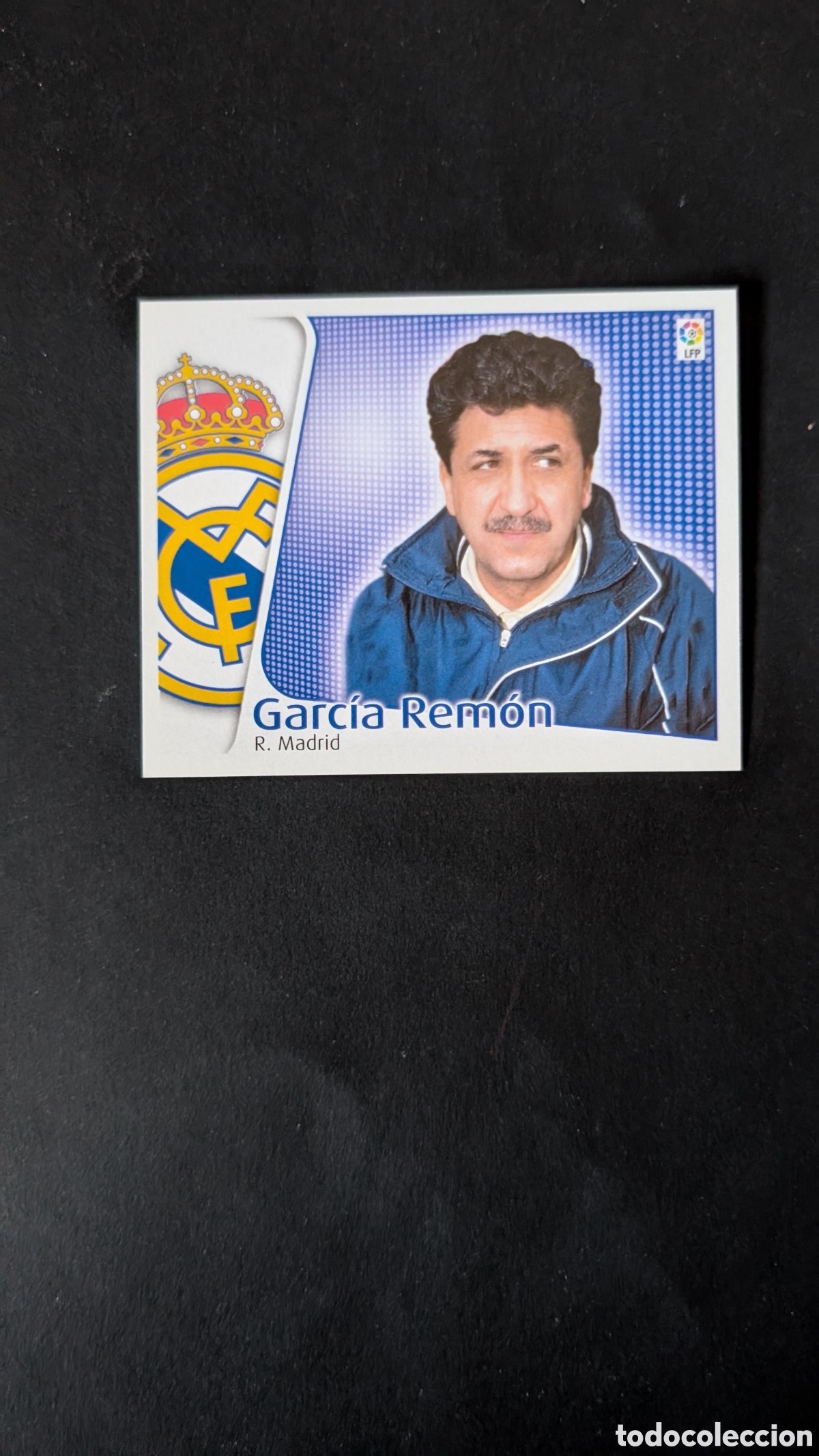 Fu&szlig;ball-Sticker: L1 GARCIA REMON ENTRENADOR REAL MADRID COLOCA LIGA ESTE 2004/05 04 05 NUNCA PEGADO SIN PEGAR