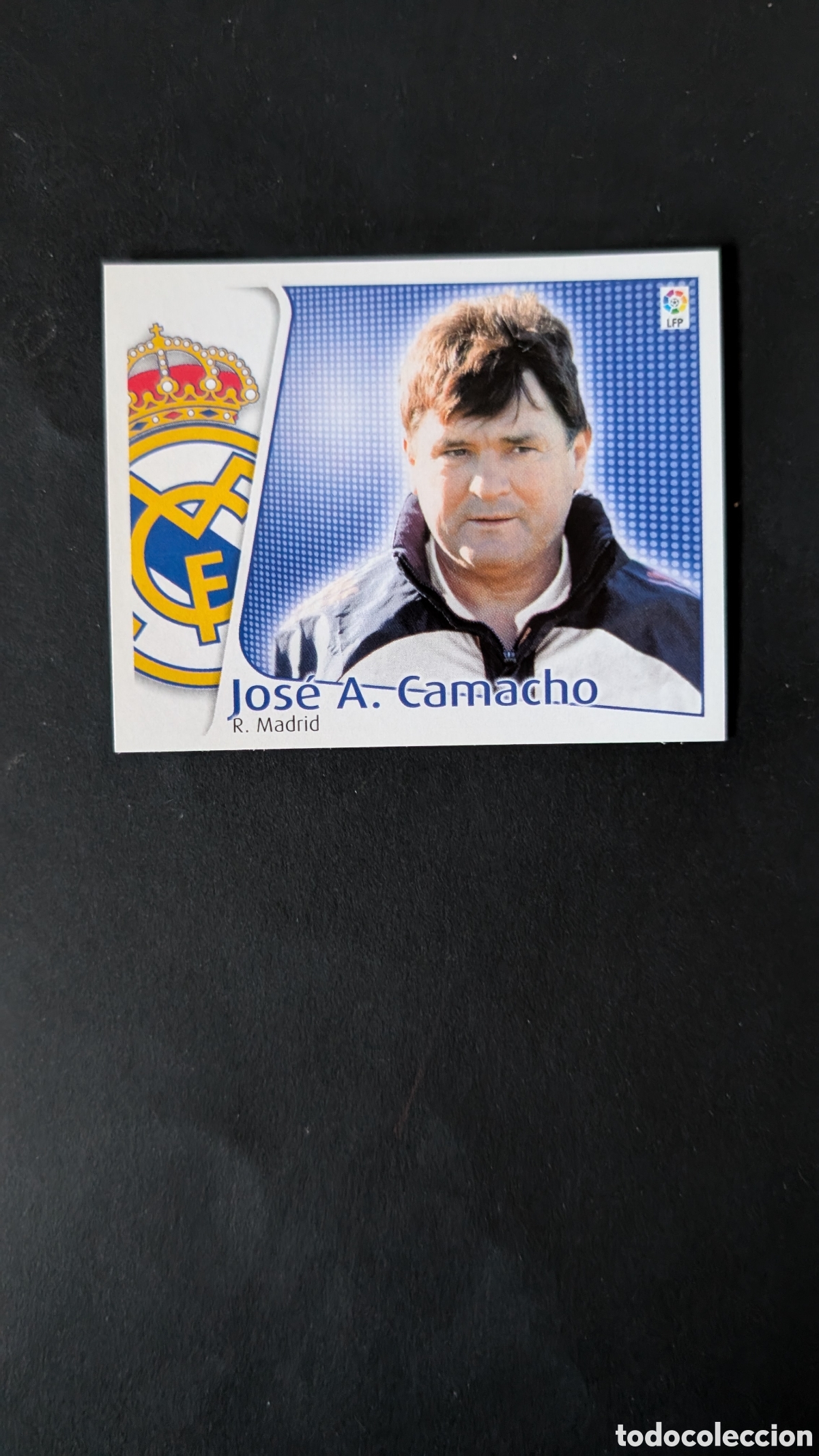 Fu&szlig;ball-Sticker: L1 CAMACHO ENTRENADOR REAL MADRID BAJA LIGA ESTE 2004/05 04 05 NUNCA PEGADO SIN PEGAR