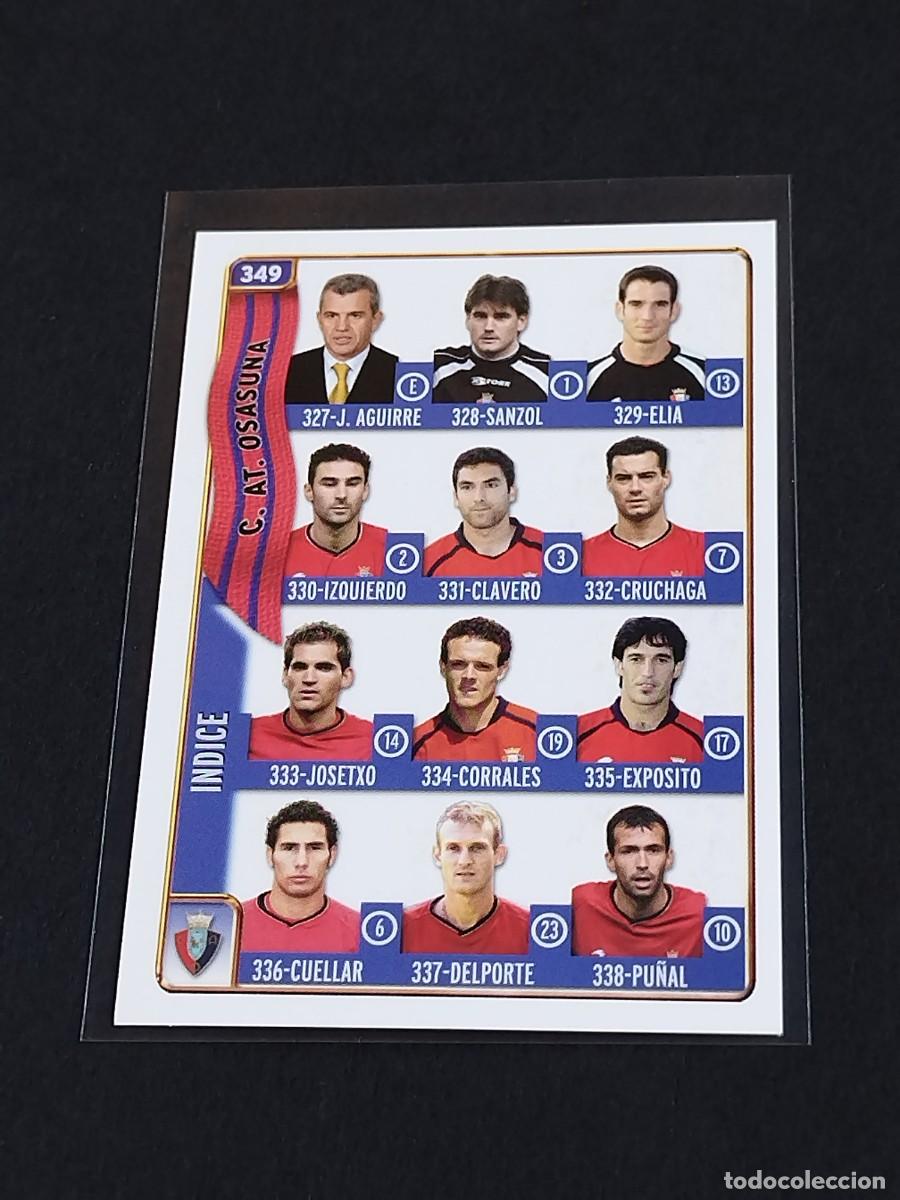 Figurine di Calcio: INDICE CHECKLIST CA OSASUNA #349 - MUNDICROMO FICHAS DE LA LIGA 2004 2005 - MC SPORT 04 05 CROMO