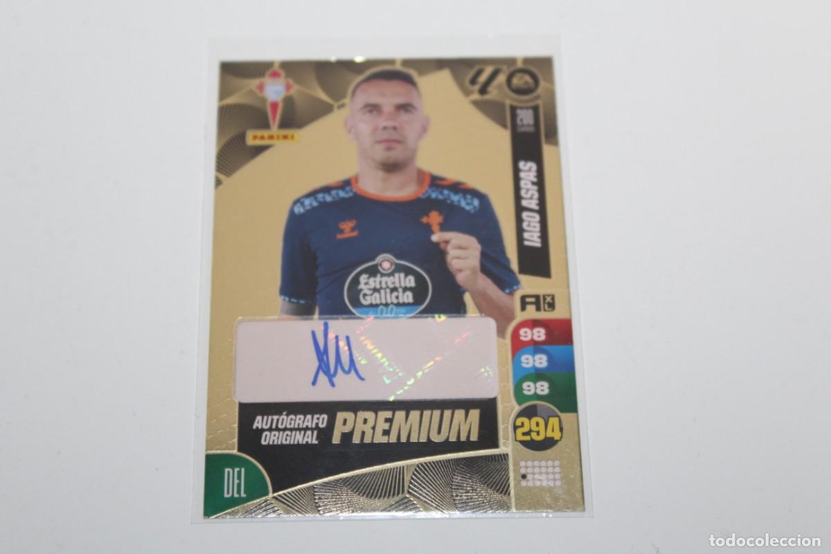 Cromos de f&uacute;tbol: AUTOGRAFO ORIGINAL IAGO ASPAS ( CELTA DE VIGO) ADRENALYN 2024/2025