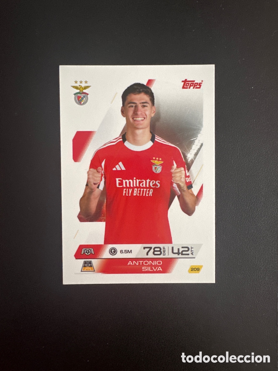 Cromos de f&uacute;tbol: ANTONIO SILVA BENFICA NUMERO 209 MATCH ATTAX 2025 2026