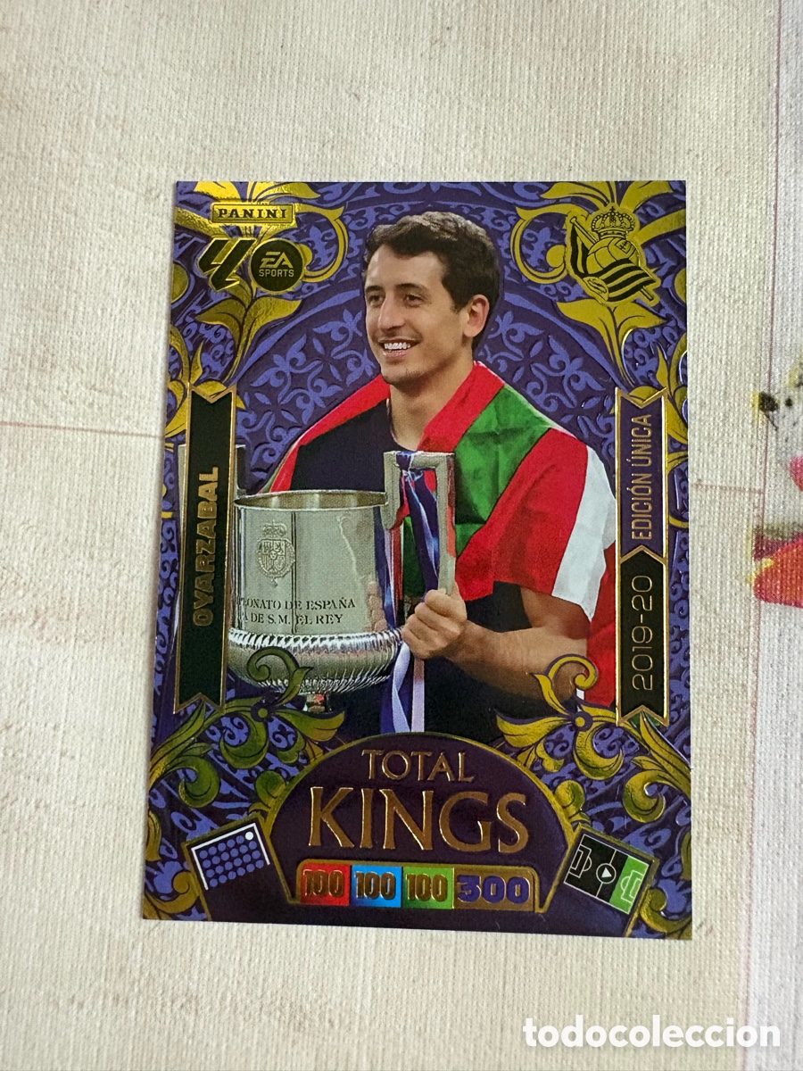 Cromos de f&uacute;tbol: 2019-20 Mikel Oyarzabal Real Sociedad, Total Kings Edici&oacute;n &Uacute;nica, Panini Adrenalyn Liga 2025 2026