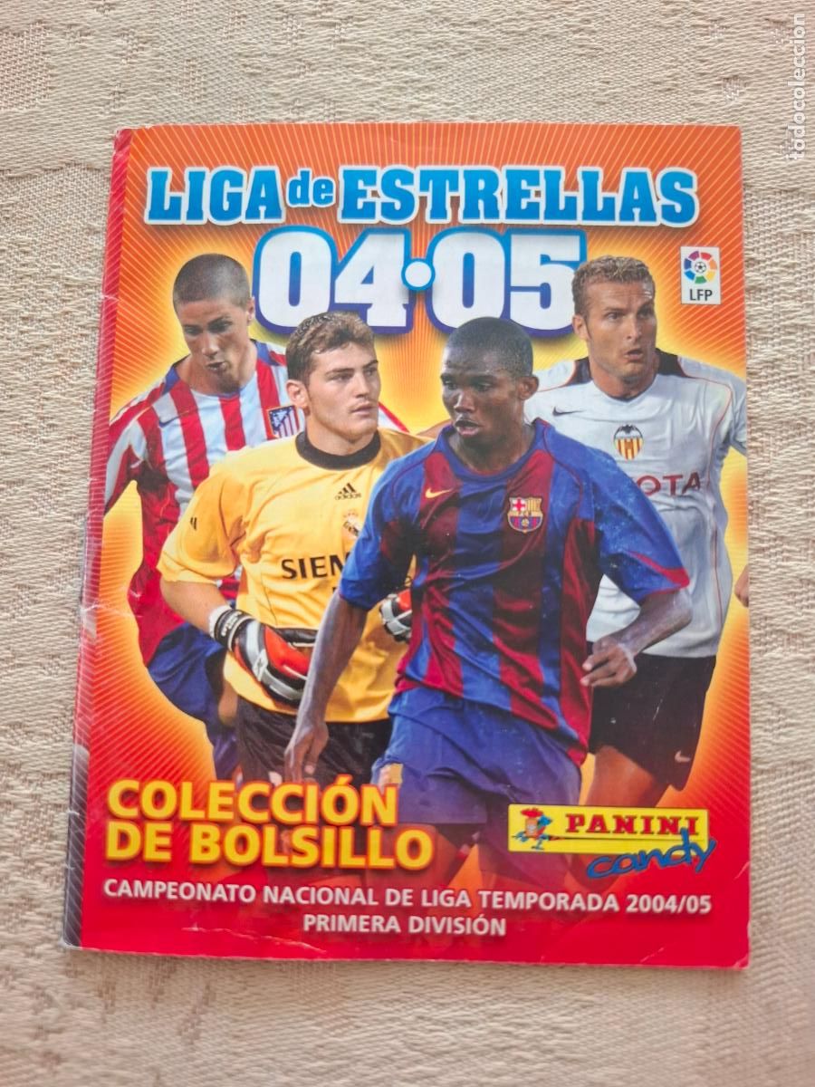 Figurine di Calcio: ALBUM VACIO DE BOLSILLO LIGA DE ESTRELLAS 04 05 2004 2005 - PANINI