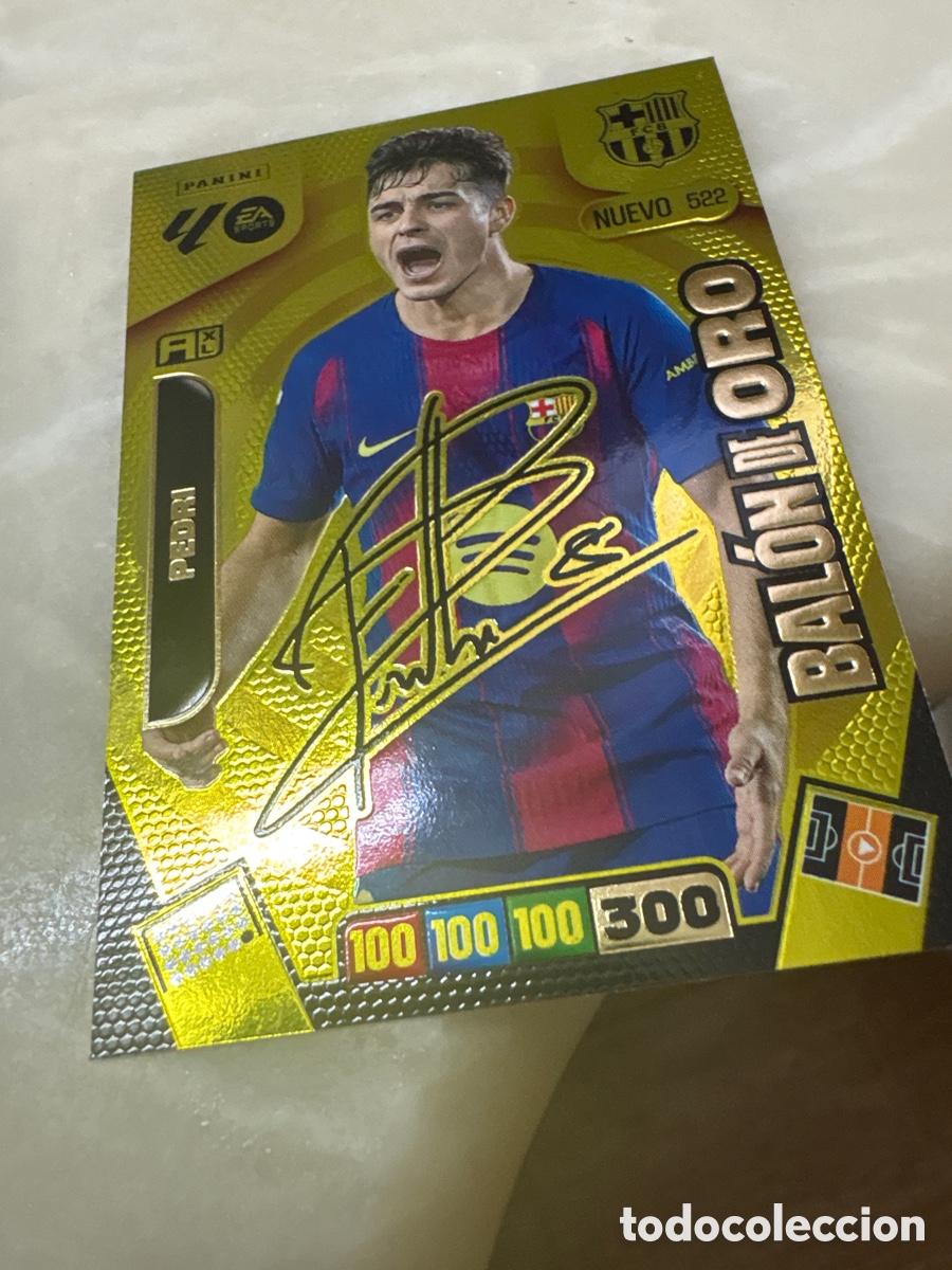 Figurine di Calcio: PEDRI BARCELONA 522 FIRMADO NUEVO BALON DE ORO ADRENALYN XL LIGA 2025/2026 25 26 PANINI