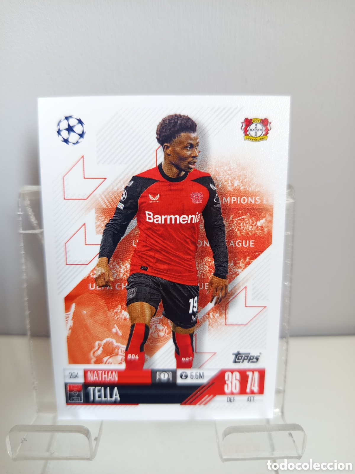 Cromos de f&uacute;tbol: ❇️ CROMO CARD ⚽ TELLA BAYERN LEVERKUSEN 204 2024 2025 24 25 MATCH ATTAX CHAMPIONS LEAGUE TOPPS ❇️