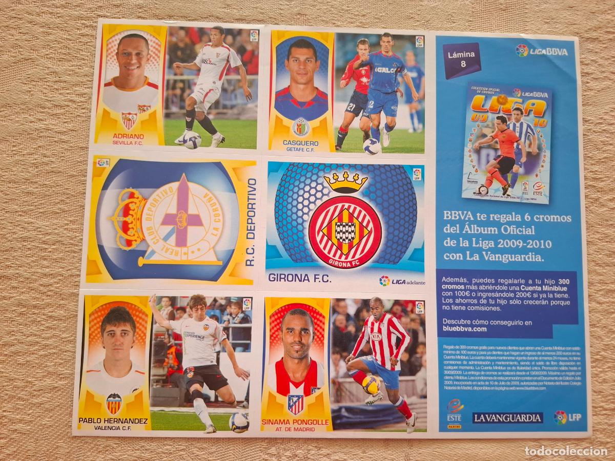 Cromos de f&uacute;tbol: ESTE 2009 2010 09 10 - L&Aacute;MINA/PLIEGO N&ordm; 8 - LA VANGUARDIA