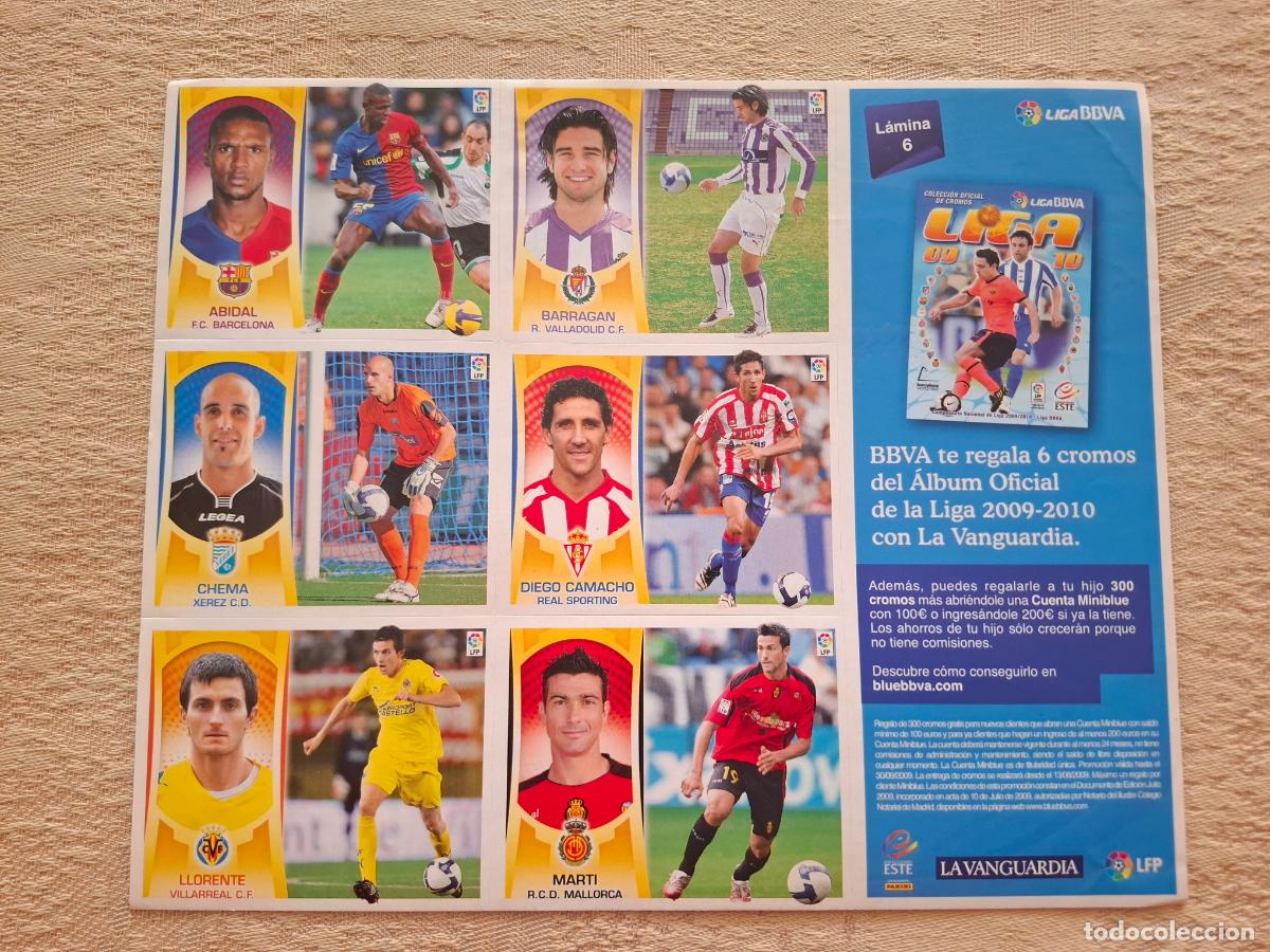 Cromos de f&uacute;tbol: ESTE 2009 2010 09 10 - L&Aacute;MINA/PLIEGO N&ordm; 6 - LA VANGUARDIA