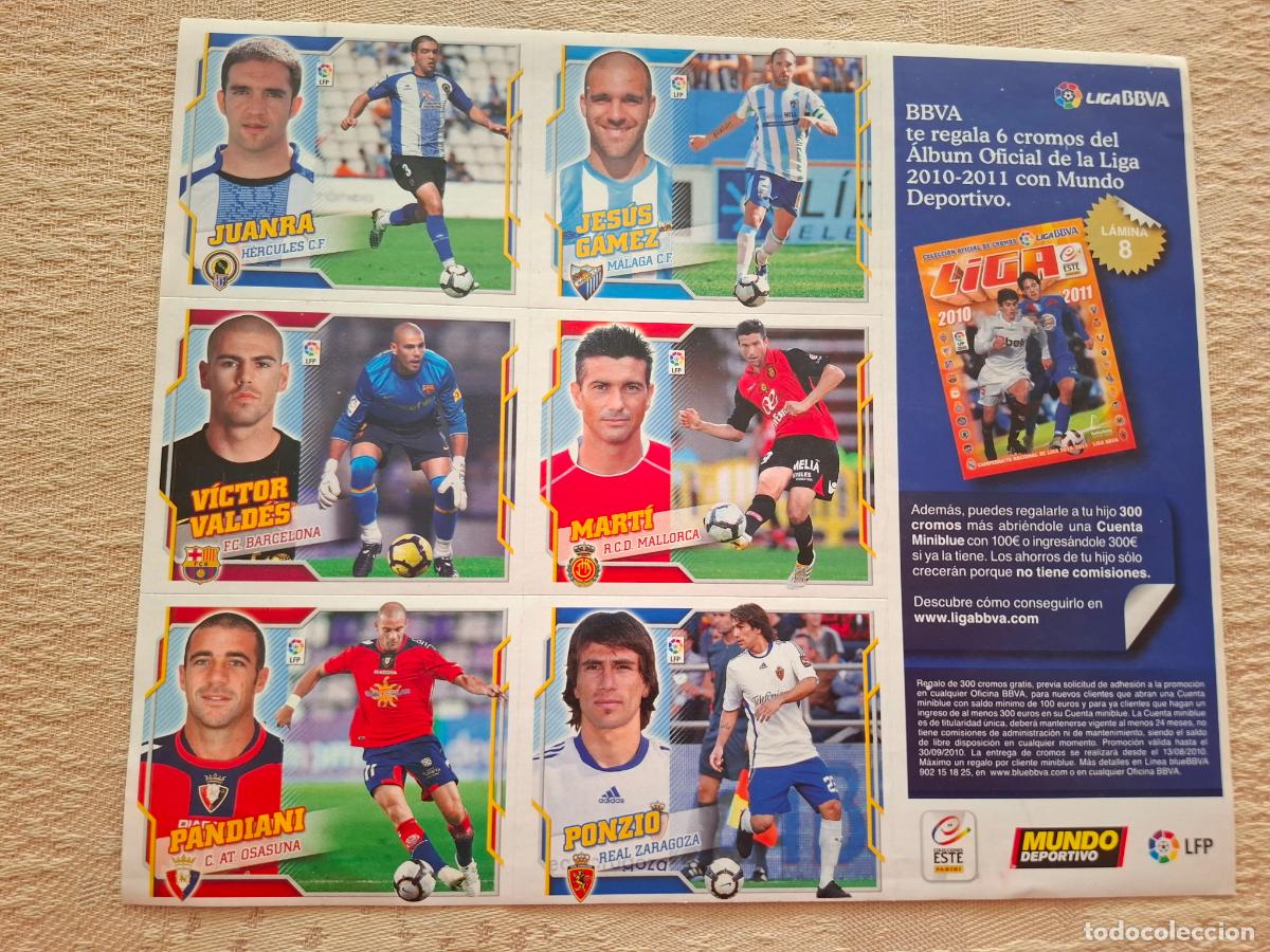 Cromos de f&uacute;tbol: ESTE 2010 2011 10 11 - L&Aacute;MINA/PLIEGO N&ordm; 8 - MUNDO DEPORTIVO