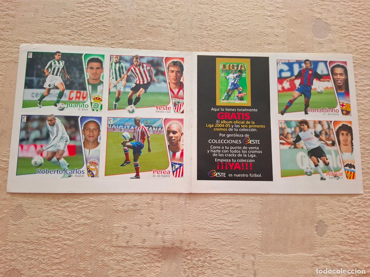 Cromos de Futebol: ESTE 2004 2005 04 05 - L&Aacute;MINA/PLIEGO CON 6 CROMOS - RONALDINHO