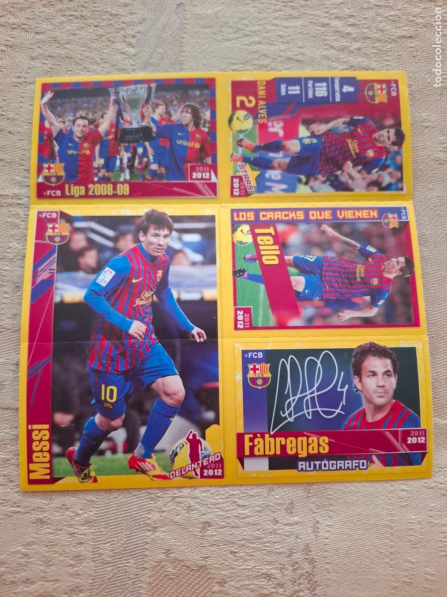 Cromos de f&uacute;tbol: COLECCI&Oacute;N OFICIAL FC. BARCELONA 2011 2012 - PANINI - L&Aacute;MINA - 137 138 MESSI