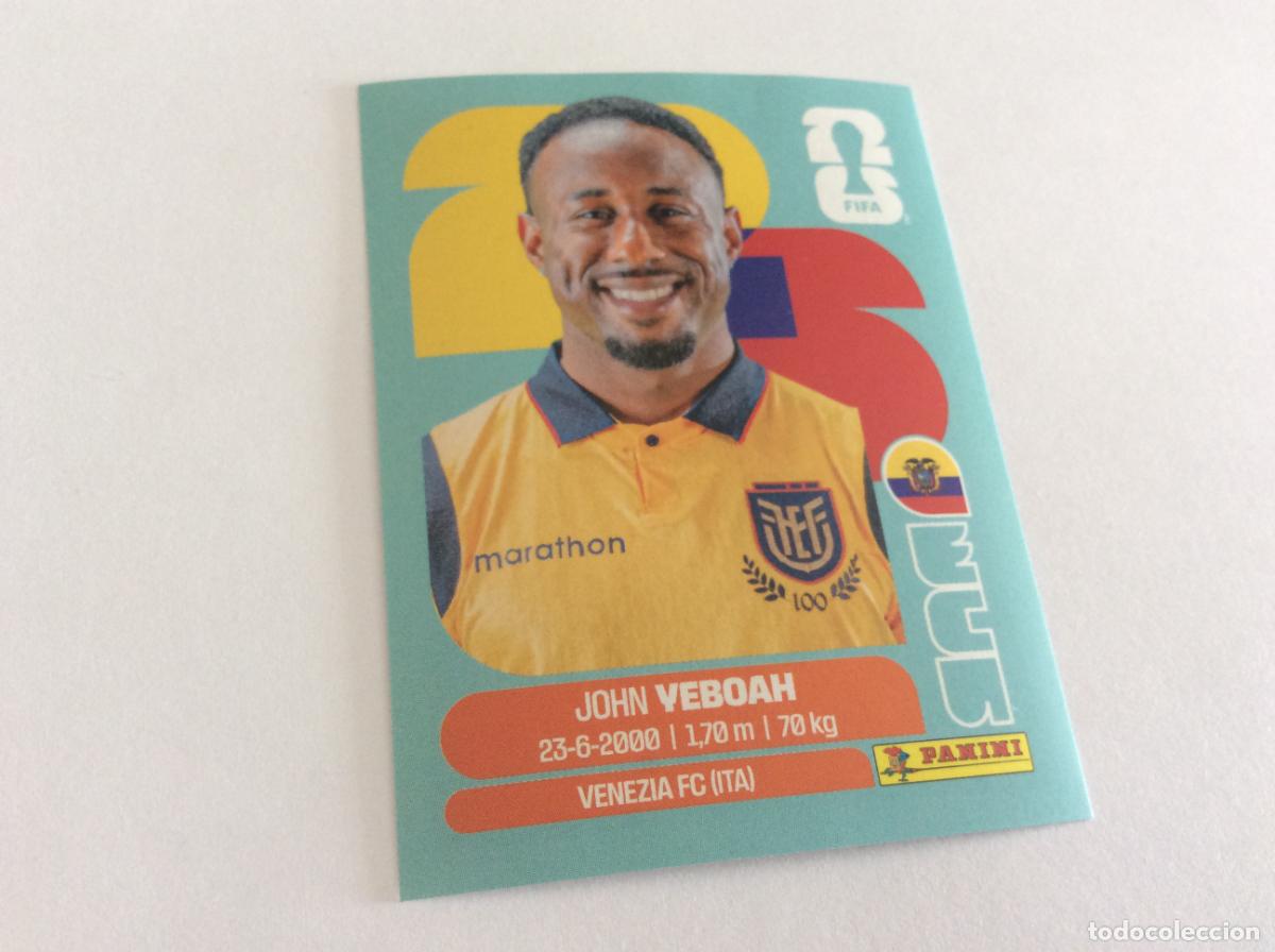 Cromos de f&uacute;tbol: ECU14 ECU 14 John Yeboah Ecuador Sticker Cromo FIFA World Cup 2026 26 Panini Mundial