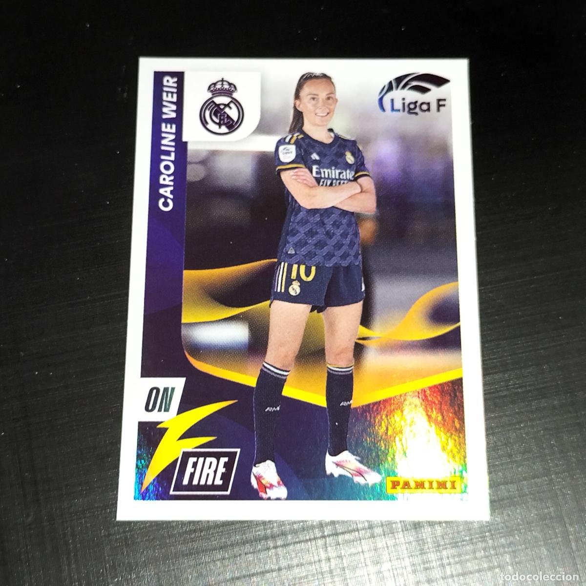 Cromos de f&uacute;tbol: N&ordm; 330 CAROLINE WEIR ON FIRE REAL MADRID CROMOS LIGA F FEMENINA PANINI 2023 2024 23 24