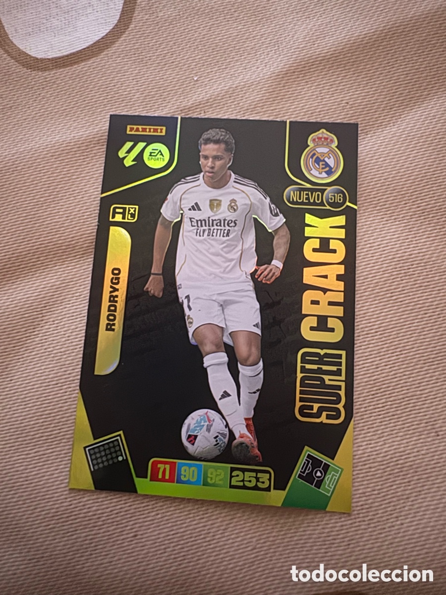 Cromos de f&uacute;tbol: RODRYGO REAL MADRID 516 NUEVO SUPER CRACK ADRENALYN XL LIGA 2025/2026 25 26 PANINI