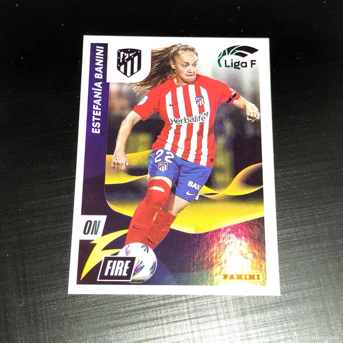 Cromos de f&uacute;tbol: N&ordm; 331 ESTEFANIA BANINI ON FIRE AT ATLETICO DE MADRID CROMOS LIGA F FEMENINA PANINI 2023 2024 23 24