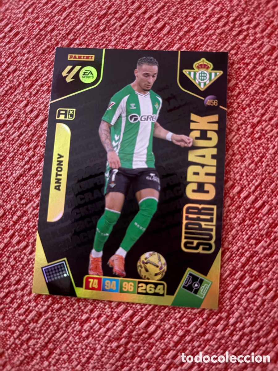 Cromos de f&uacute;tbol: Antony S&uacute;per Crack n&uacute;mero 456 Del Betis cromo adrenalyn XL 25-26 2025-2026