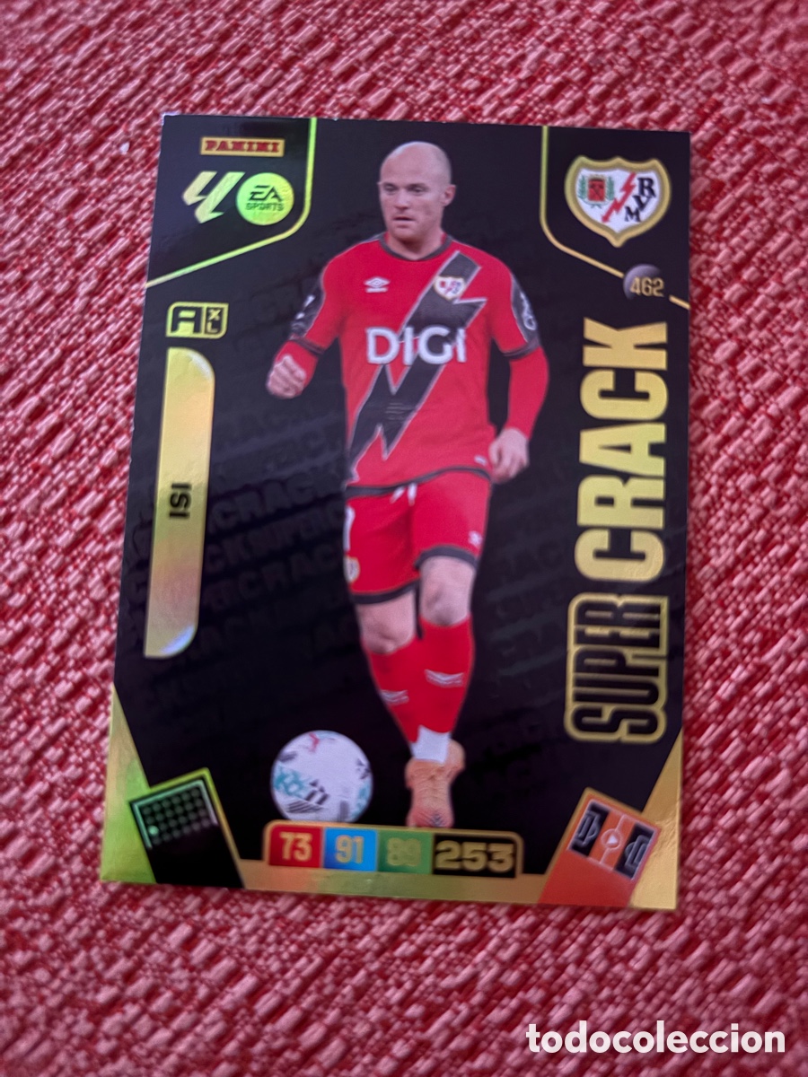 Fu&szlig;ball-Sticker: Isi S&uacute;per Crack n&uacute;mero 462 del Rayo Vallecano cromo adrenalyn XL 25-26 2025-2026
