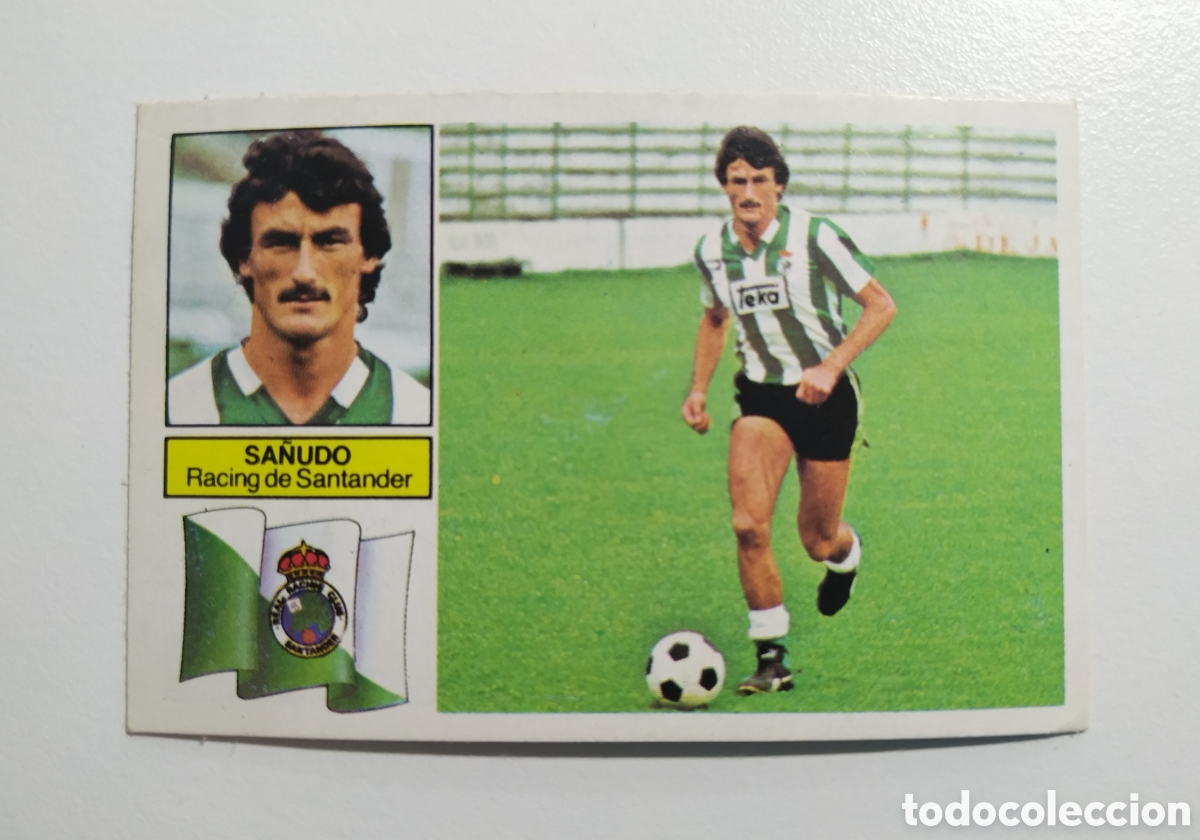Fu&szlig;ball-Sticker: SA&Ntilde;UDO VERSION RAYAS RACING DE SANTANDER DESPEGADO LIGA EDICIONES ESTE 1982 1983 82 83