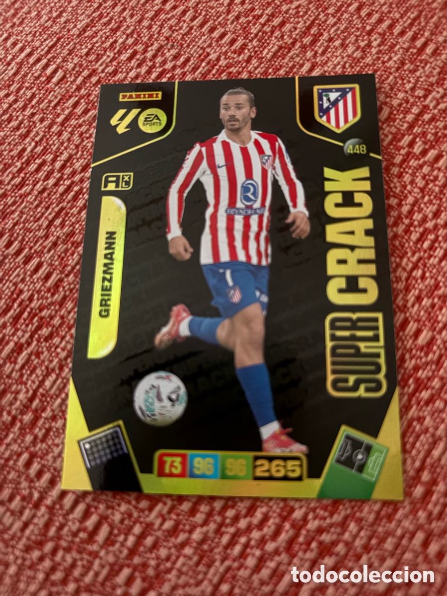 Fu&szlig;ball-Sticker: Griezmann S&uacute;per Crack n&uacute;mero 448 Del Atl&eacute;tico De Madrid cromo adrenalyn XL 25-26 2025-2026