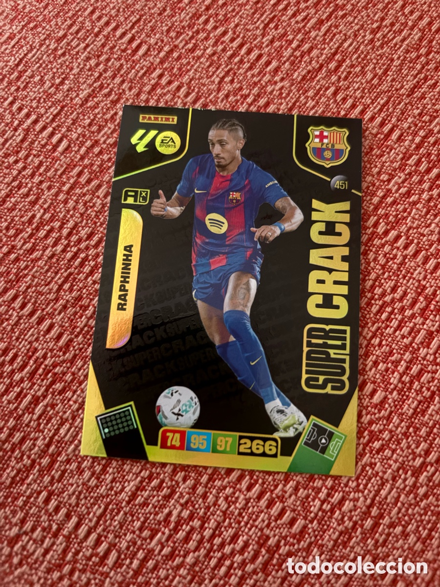 Cartes &agrave; collectionner de Football: Adrenalyn XL Liga 2025 2026 25 26 FC Barcelona 451 Raphinha Super Crack