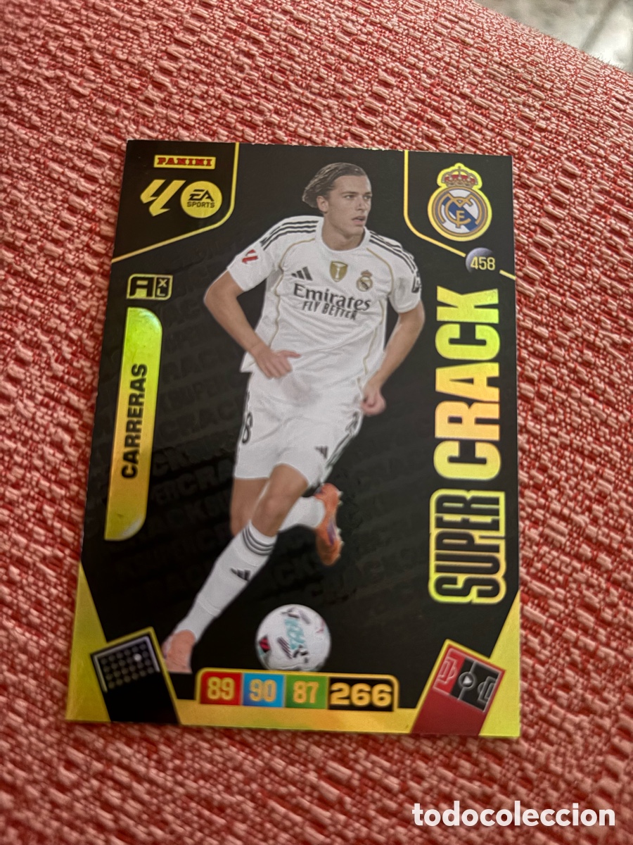Cromos de Futebol: FICHA N&ordm; 458 CARRERAS - ADRENALYN 25 26 - PANINI 2025 - 26 - CROMO - SUPER CRACK