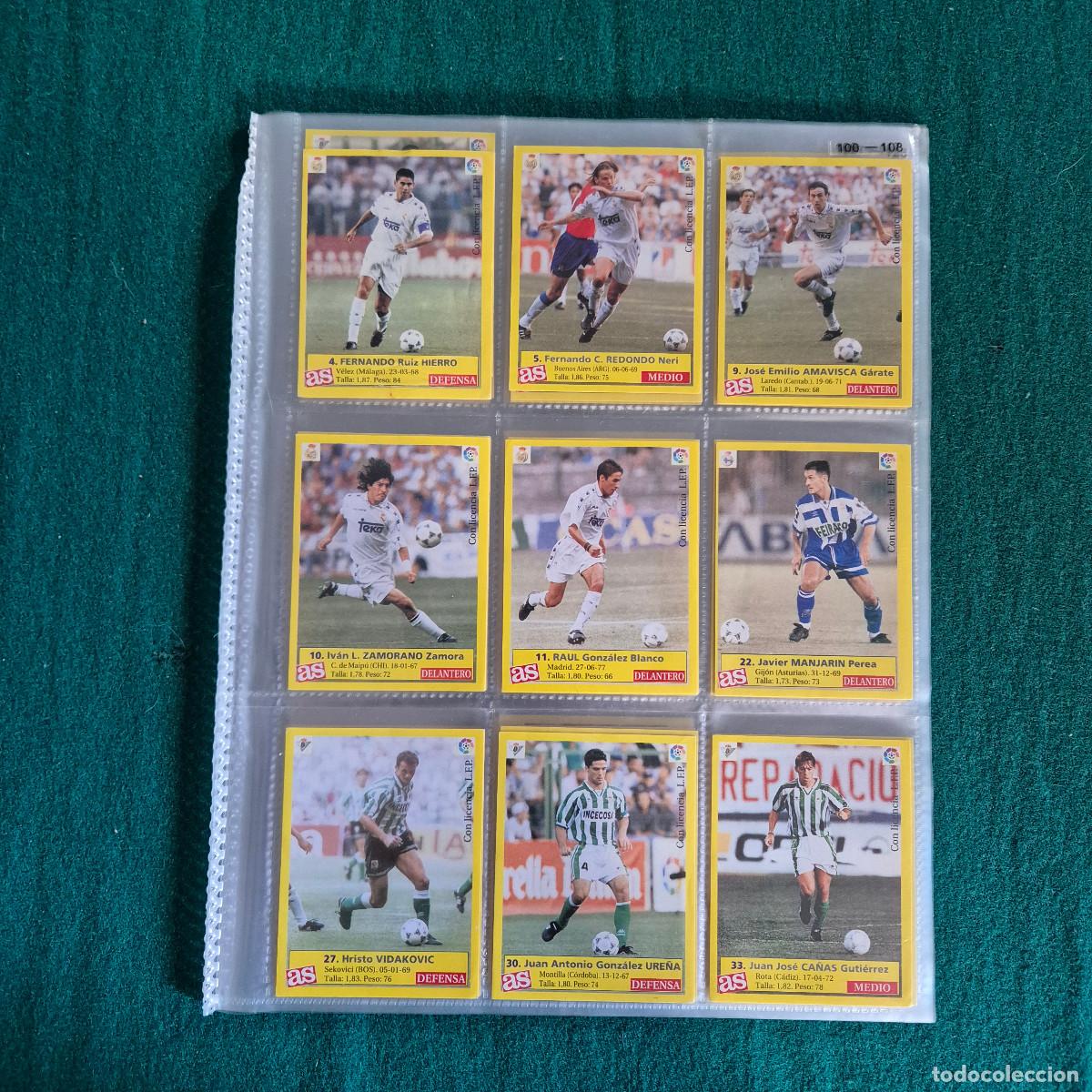 Figurine di Calcio: 72 CROMOS AS LIGA 1995 1996