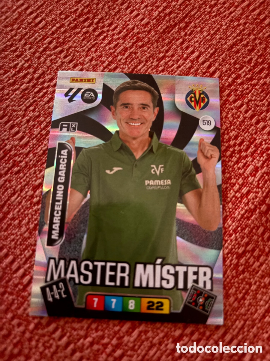 Cromos de f&uacute;tbol: ADRENALYN 2025 2026 MASTER MISTER 519 MARCELINO GARCIA - VILLARREAL