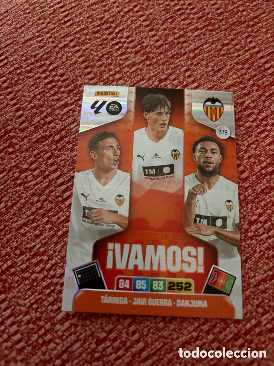 Cromos de f&uacute;tbol: N&ordm; 379 T&aacute;rrega - Javi Guerra - Danjuma &iexcl;Vamos! Valencia CF Adrenalyn XL 25 26
