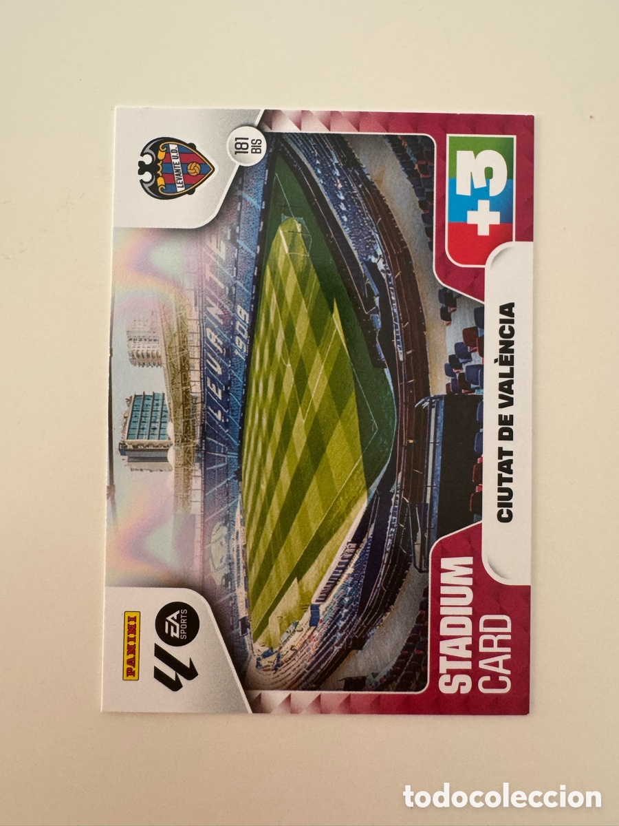Cromos de f&uacute;tbol: PANINI ADRENALYN XL LIGA 2025-2026 25-26 &ndash; ESTADIO &ndash; Ciutat de Val&egrave;ncia N&ordm; 181 BIS