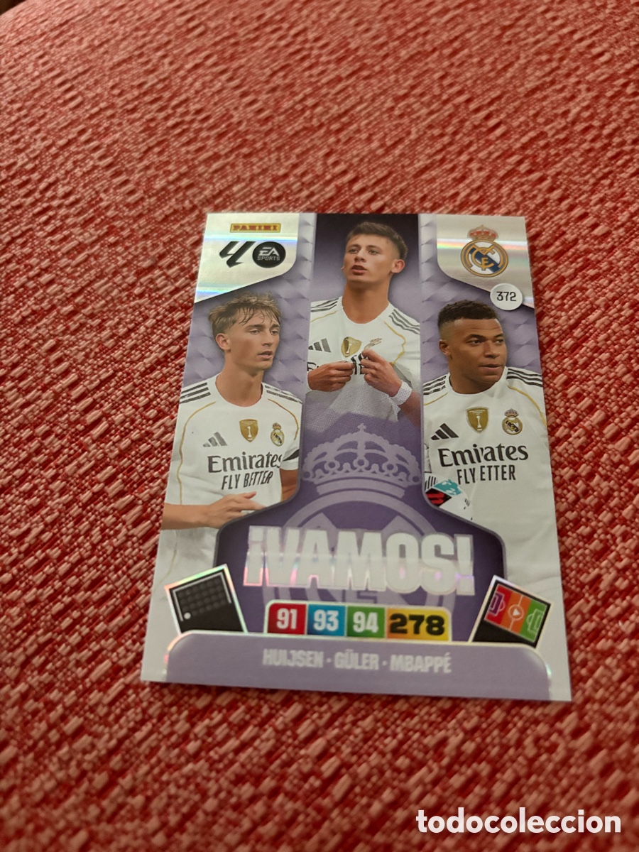 Cromos de f&uacute;tbol: VAMOS REAL MADRID NUMERO 372 ADRENALYN 2025 2026
