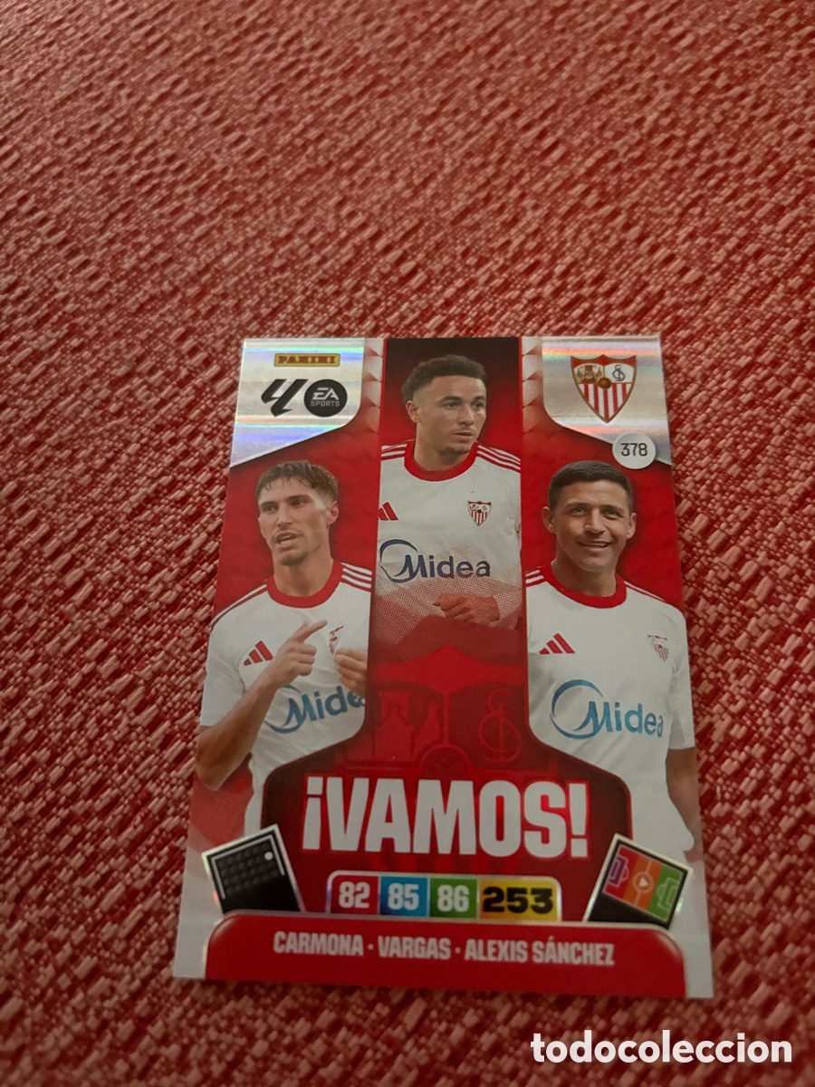 Cromos de f&uacute;tbol: L3 SEVILLA F. C. 378 VAMOS ADRENALYN XL LIGA 2025/2026 25 26 PANINI