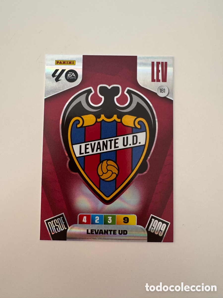 Cromos de f&uacute;tbol: PANINI ADRENALYN XL LIGA 2025-2026 25-26 &ndash; ESCUDO &ndash; Levante UD N&ordm; 181