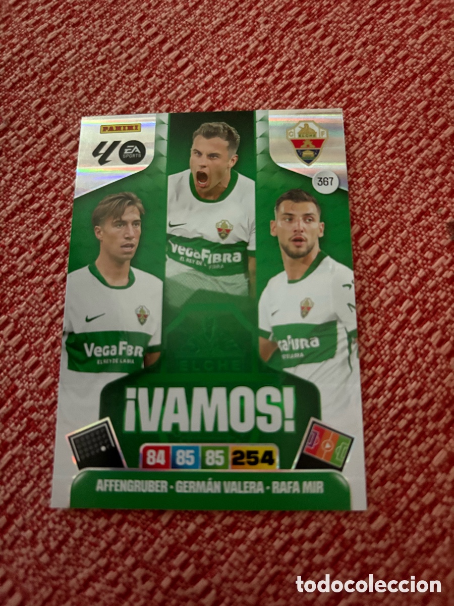 Cromos de f&uacute;tbol: ADRENALYN XL 2025-26 CARD &iexcl;VAMOS! N&ordm; 367 AFFENGRUBER-GERMAN VALERA-RAFA MIR ELCHE