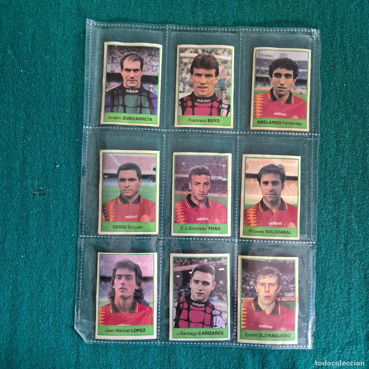 Cromos de Futebol: 9 cromos Selecci&oacute;n Espa&ntilde;ola en mundial USA 94. BOLLYCAO