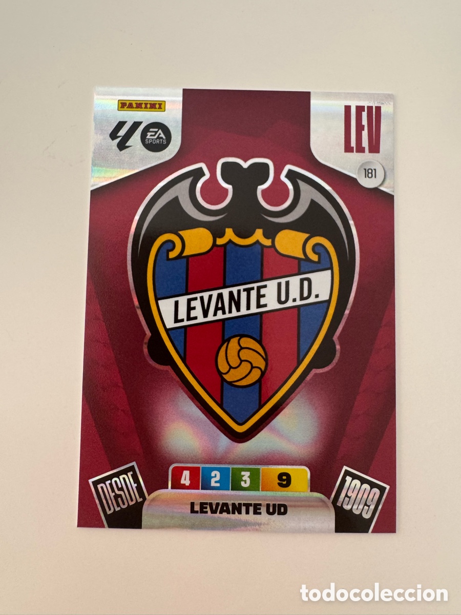 Cromos de f&uacute;tbol: PANINI ADRENALYN XL LIGA 2025-2026 25-26 &ndash; ESCUDO &ndash; Levante UD N&ordm; 181
