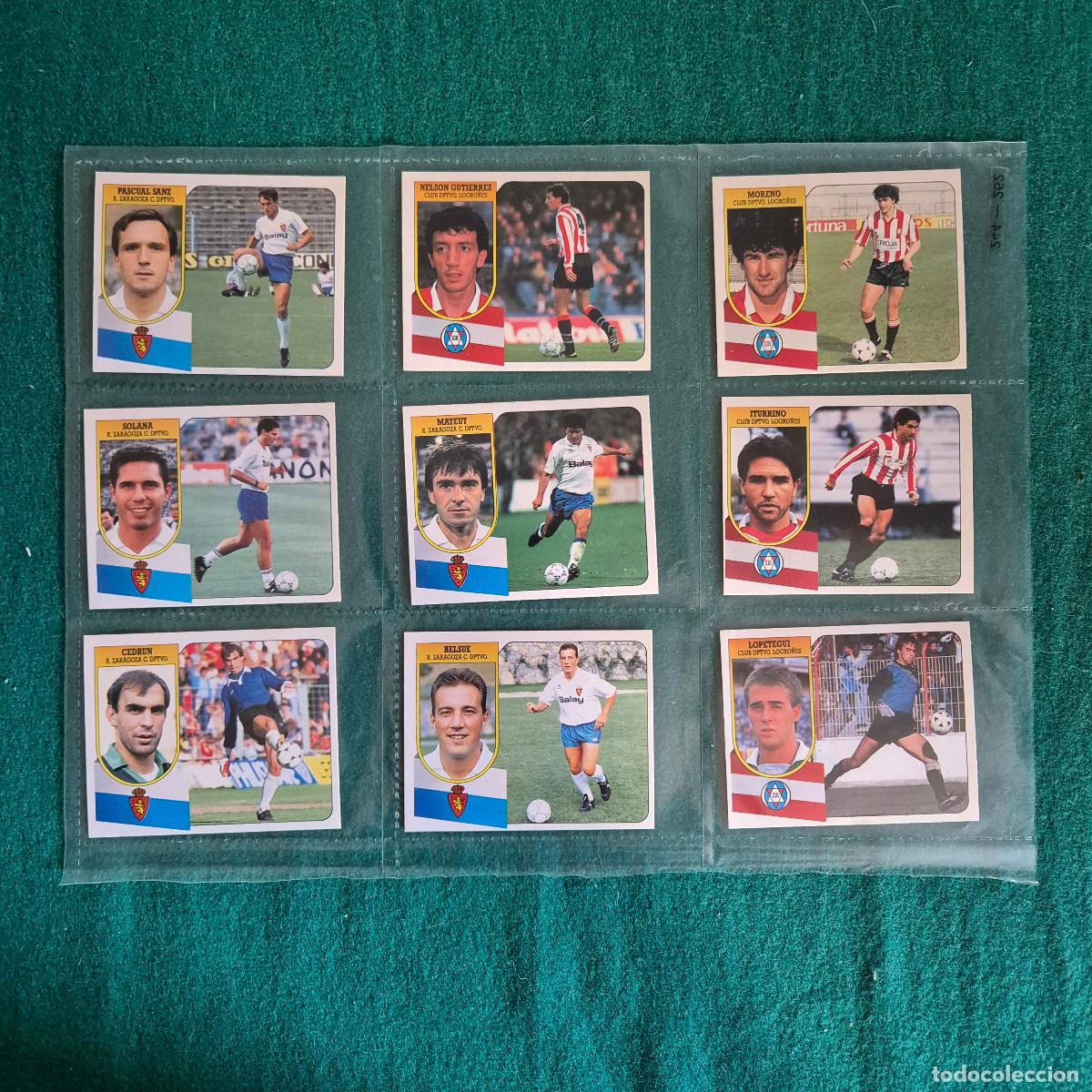 Cromos de Futebol: 9 CROMOS LIGA ESTE 1991 1992 91 92 ZARAGOZA LOGRO&Ntilde;ES