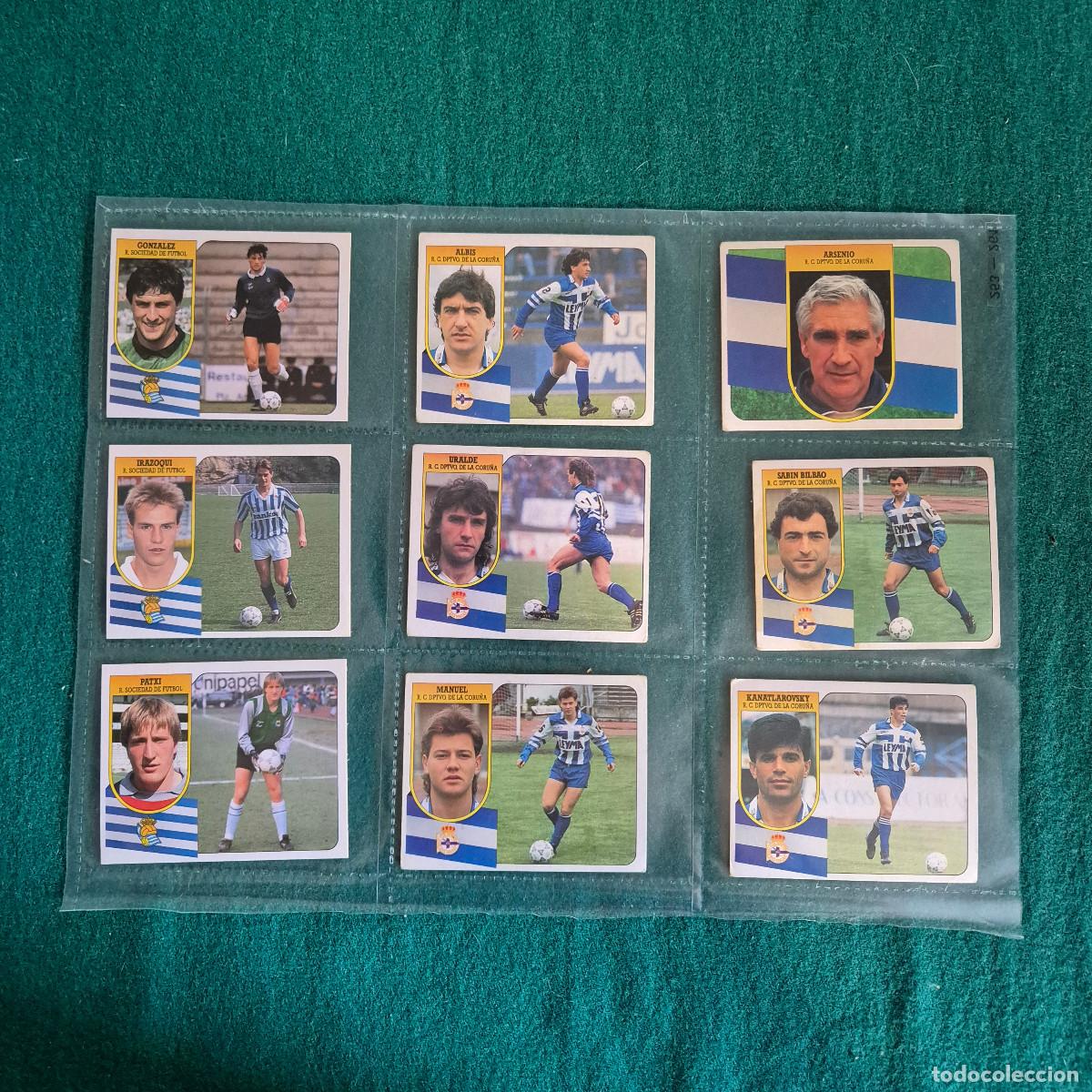 Figurine di Calcio: 9 CROMOS LIGA ESTE 1991 1992 91 92 SOCIEDAD CORU&Ntilde;A
