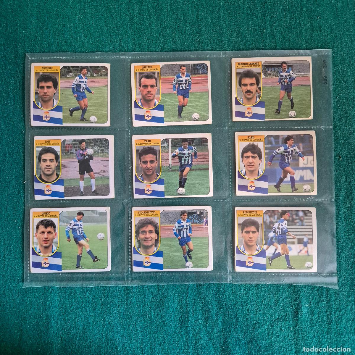 Cromos de Futebol: 9 CROMOS LIGA ESTE 1991 1992 91 92 CORU&Ntilde;A