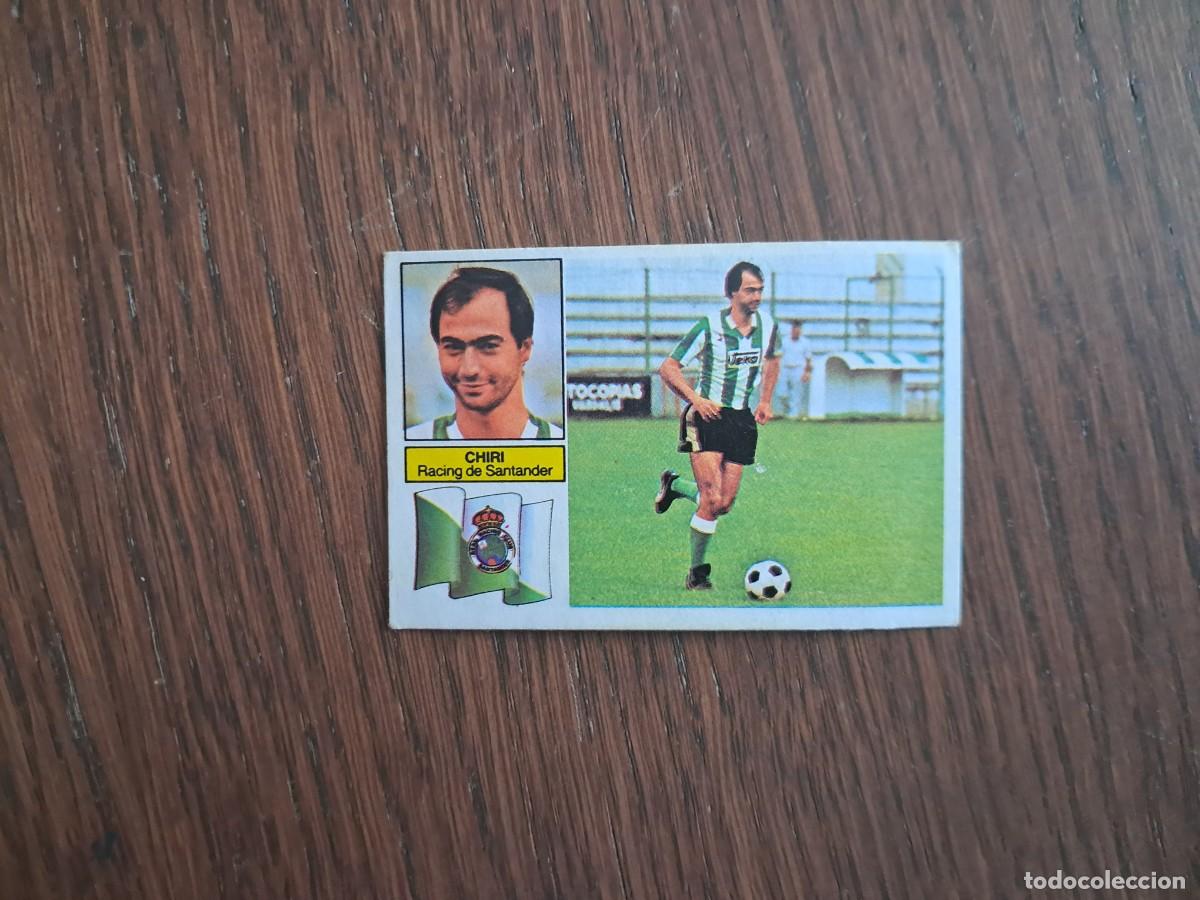 Cromos de f&uacute;tbol: cromo de futbol, ediciones Este, liga 82-83, Chiri, Racing de Santander. sin pegar.