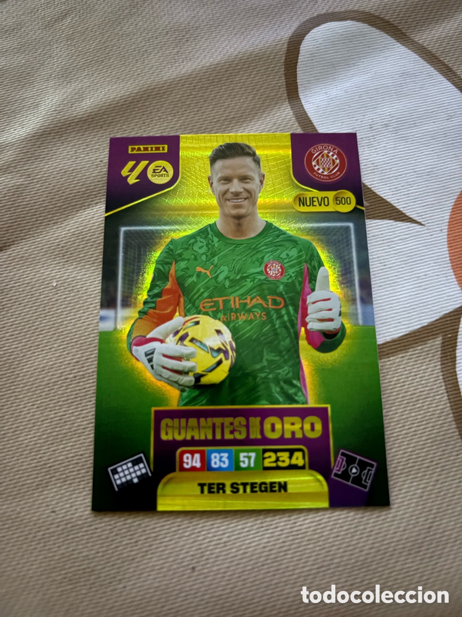 Cromos de f&uacute;tbol: 500 TER STEGEN NUEVO GUANTES DE ORO DEL GIRONA 25 26 ADRENALYN XL 2025 2026