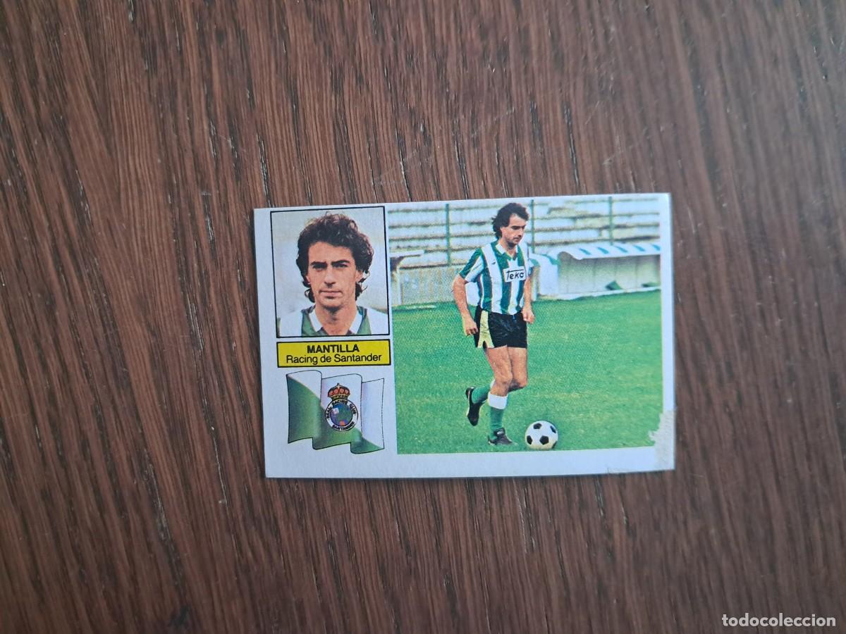 Cromos de f&uacute;tbol: cromo de futbol, ediciones Este, liga 82-83, Mantilla, Racing de Santander. sin pegar.