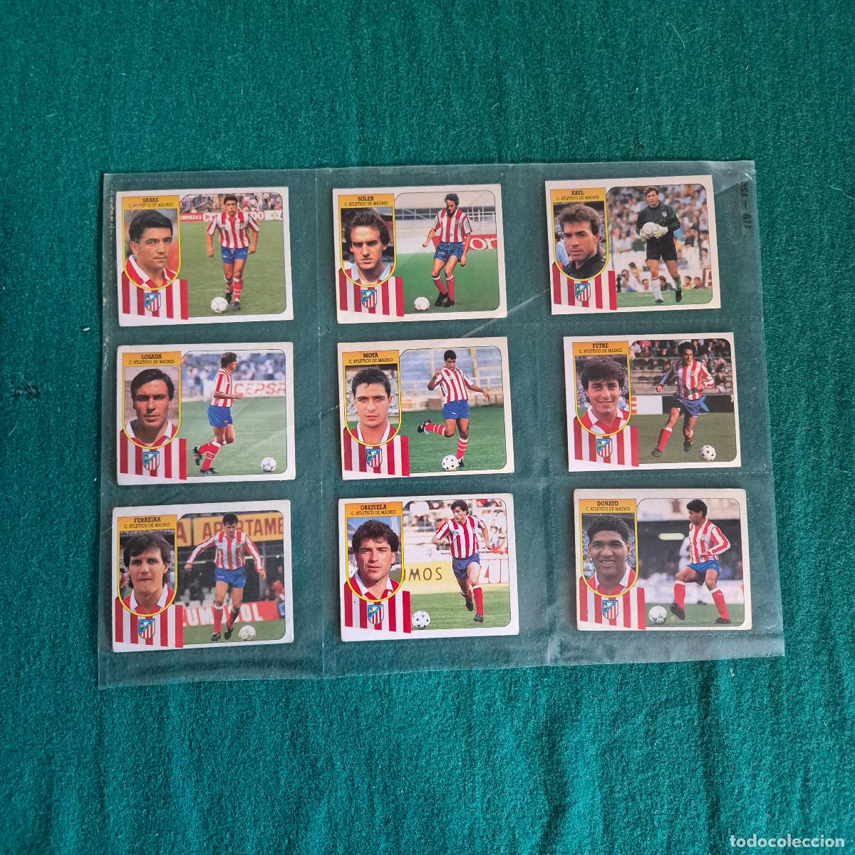 Cromos de Futebol: 9 CROMOS LIGA ESTE 1991 1992 91 92 ATLETICO DE MADRID