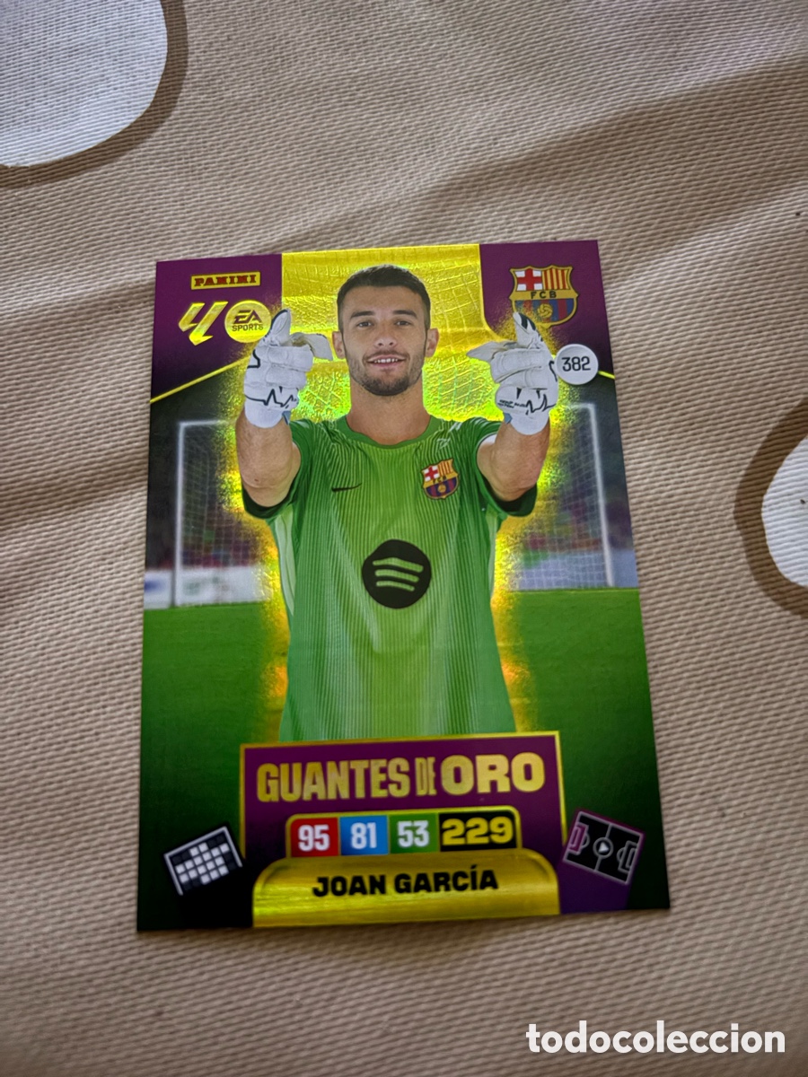 Cromos de f&uacute;tbol: FICHA N&ordm; 382 JOAN GARCIA - ADRENALYN 25 26 - PANINI 2025 - 26 - CROMO - GUANTES DE ORO