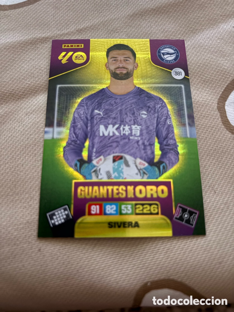 Cromos de f&uacute;tbol: CARD ADRENALYN TEMPORADA 25/26: GUANTES DE ORO SIVERA, N&deg; 381