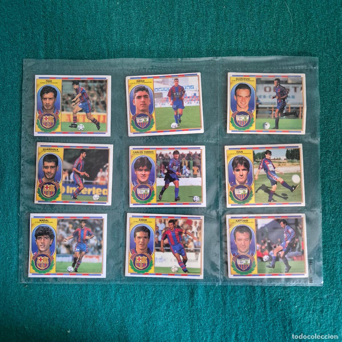 Cromos de f&uacute;tbol: 9 CROMOS LIGA ESTE 1996 1997 96 97 BARCELONA EXTREMADURA