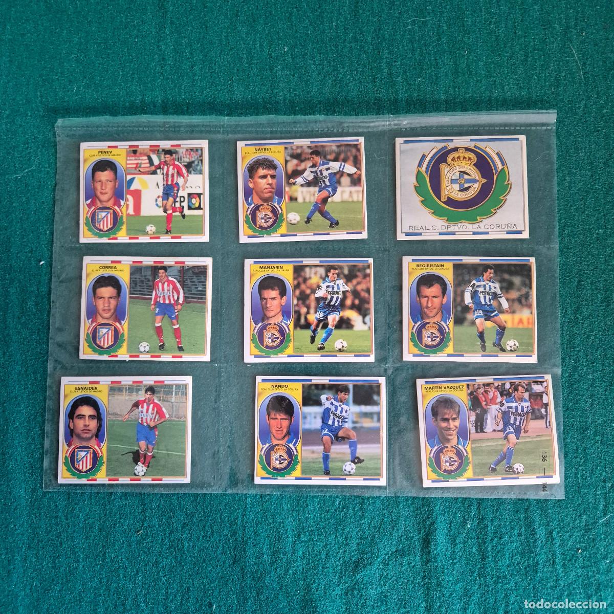 Cromos de f&uacute;tbol: 9 CROMOS LIGA ESTE 1996 1997 96 97 ATLETICO MADRID LA CORU&Ntilde;A