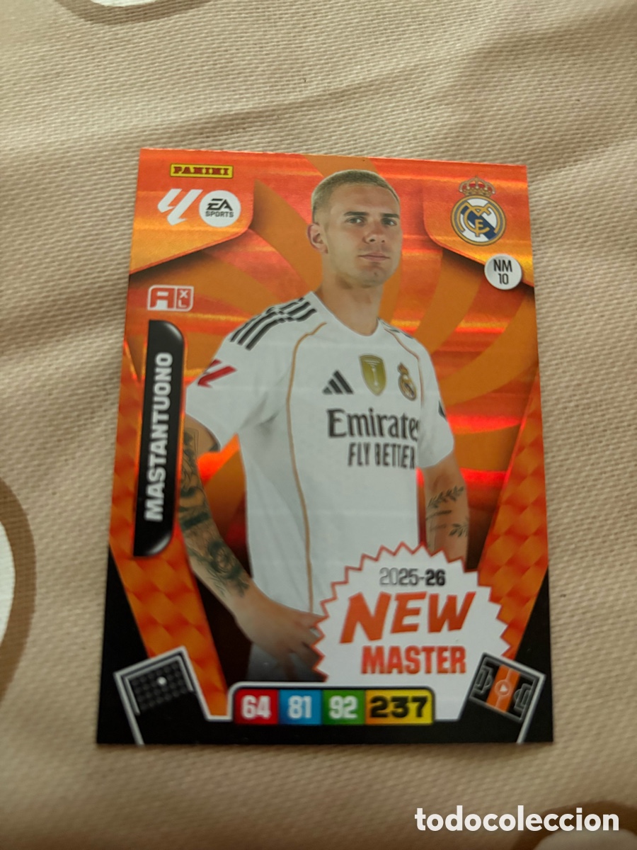 Cromos de f&uacute;tbol: ADRENALYN XL 2025 2026 25 26 PANINI N&ordm; NM 10 MASTANTUONO REAL MADRID NEW MASTER