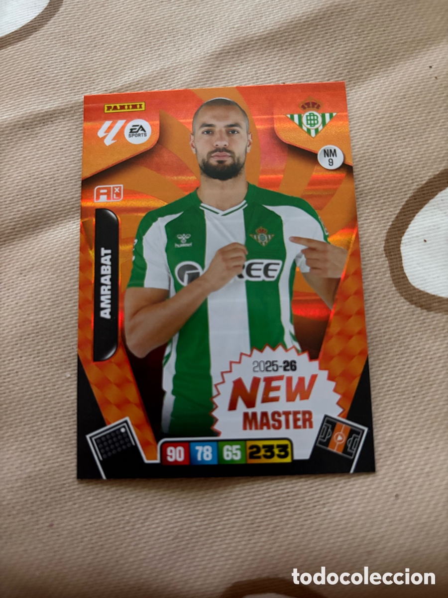 Cromos de f&uacute;tbol: E1318. NM.9 AMRABAT NEW MASTER BETIS ADRENALYN 2025 2026 PANINI 25 26